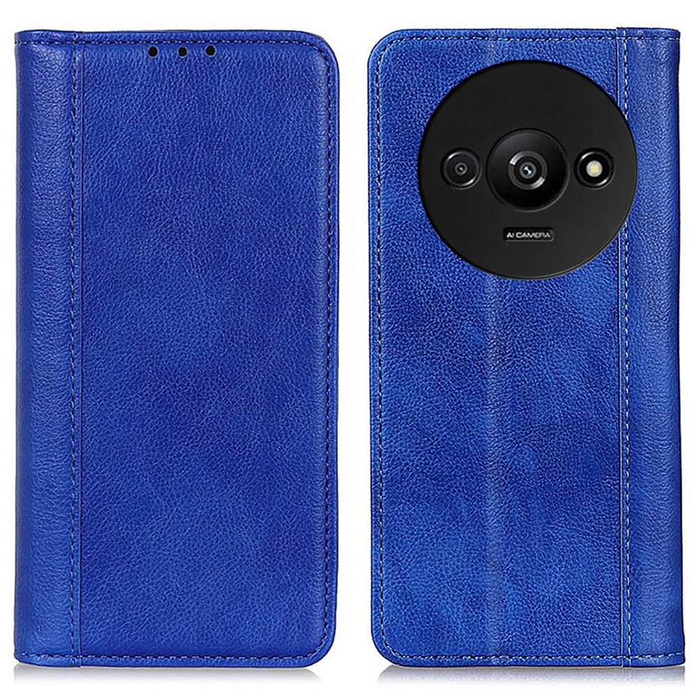 For Xiaomi Redmi A3 / Poco C61 4G Case Split Leather Magnetic Auto Closing Wallet Phone Cover For Xiaomi Redmi A3 / Poco C61 4G Case Split Leather Magnetic Auto Closing Wallet Phone Cover